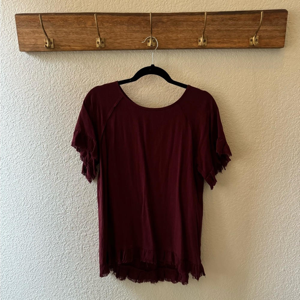 Entro Flowy Top with Fringe detailing Sz Sm